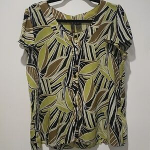 Sere Nade Pleated Button Down Style Top